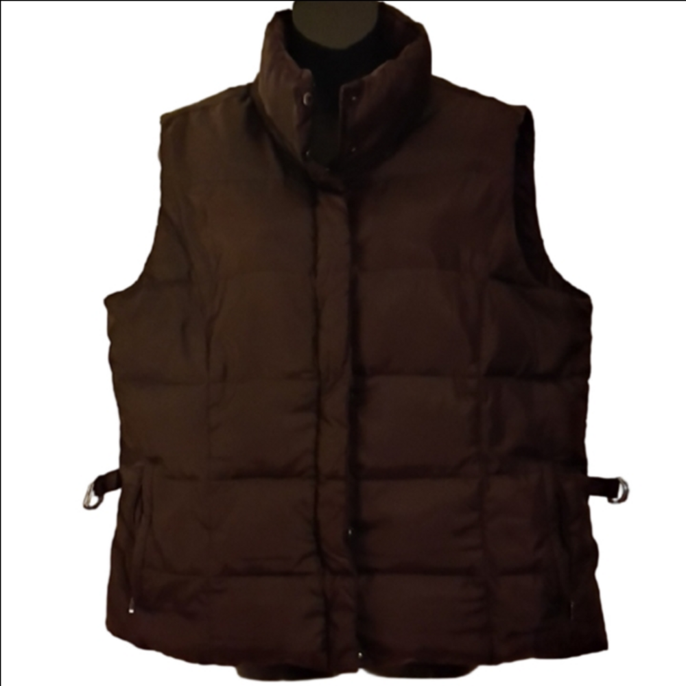 Eddie Bauer Premium Goose Down Vest - Dark Brown.Size XL.So Warm.